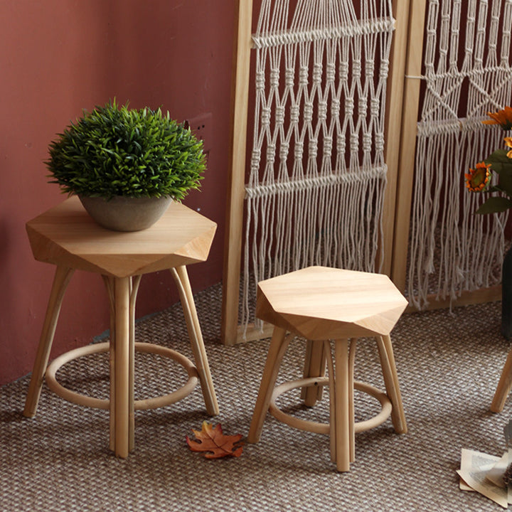 Modern stool made of solid wood