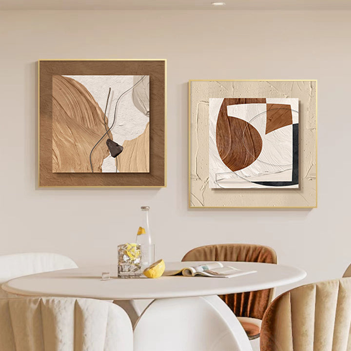 Abstract Textured Framed Art
