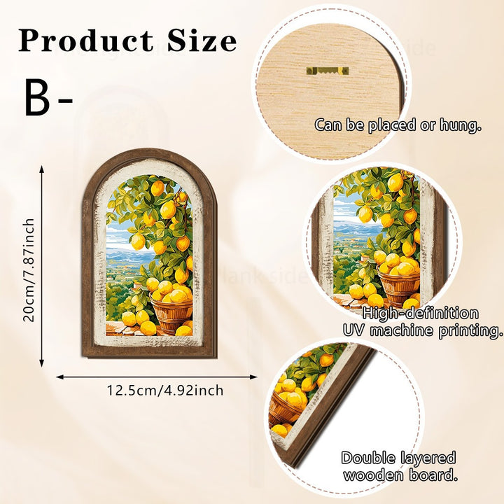 Wall decoration with lemon pattern