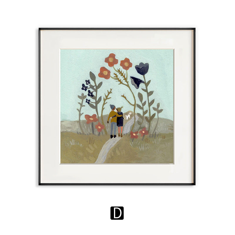 Framed Animal Illustration Artwork