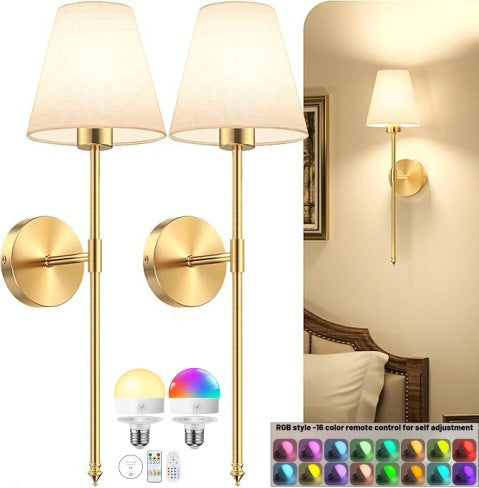 Elegant pleated umbrella wall lamp