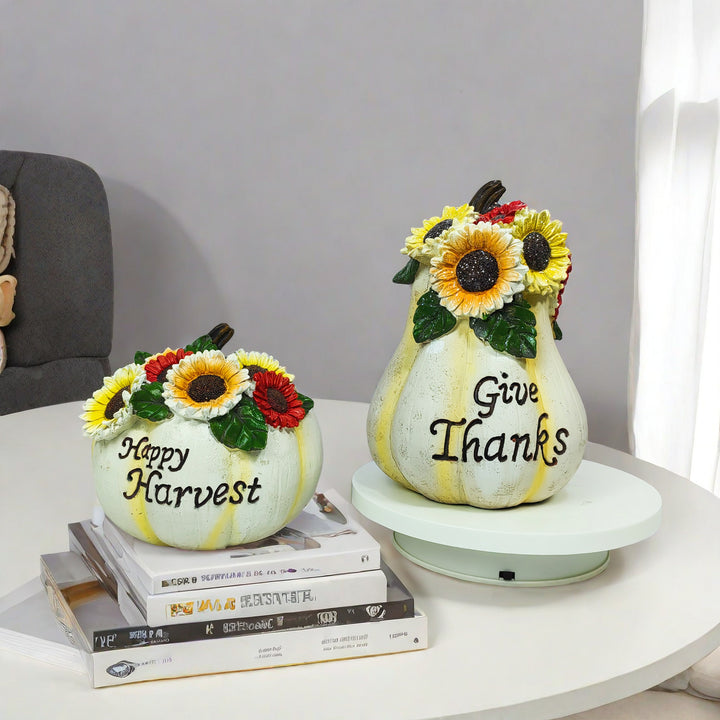 Decorative pumpkin sculpture