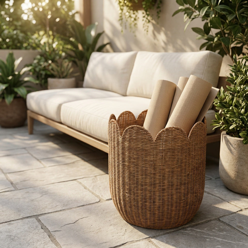 Decorative basket with wavy edge
