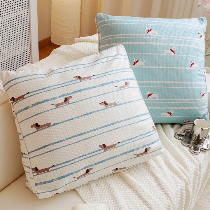 Decorative Dog Print Accent Pillow for Living Room
