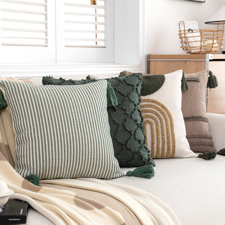 Textured Woven Decorative Pillow