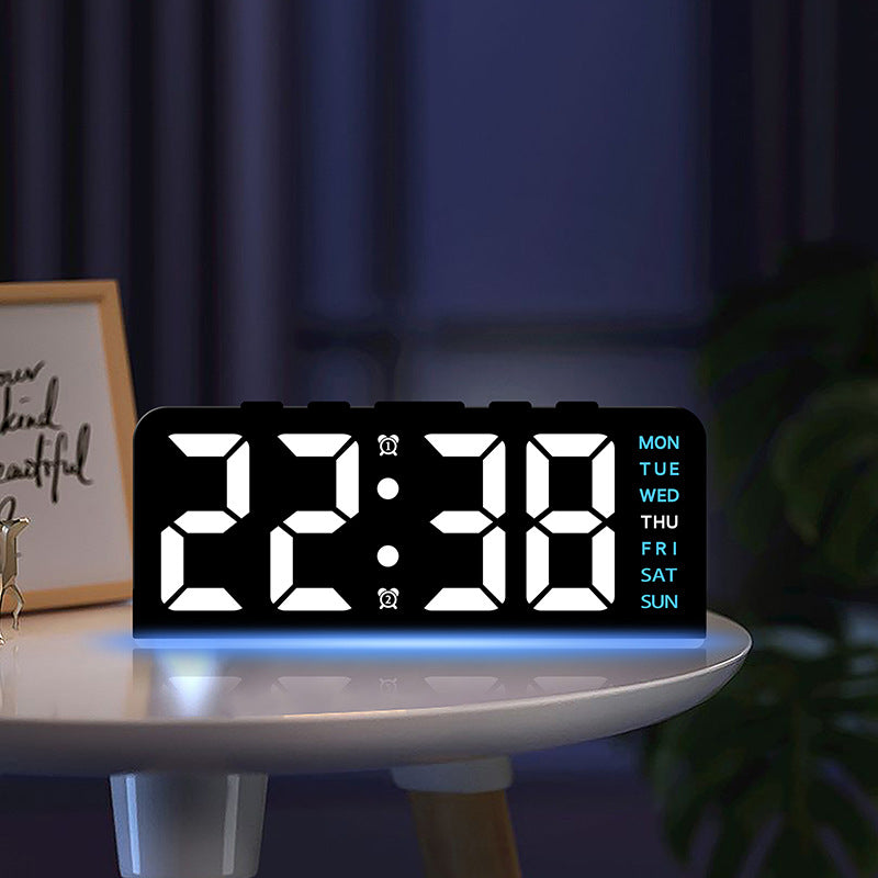 Digital multifunction alarm clock with LED display and alarm function