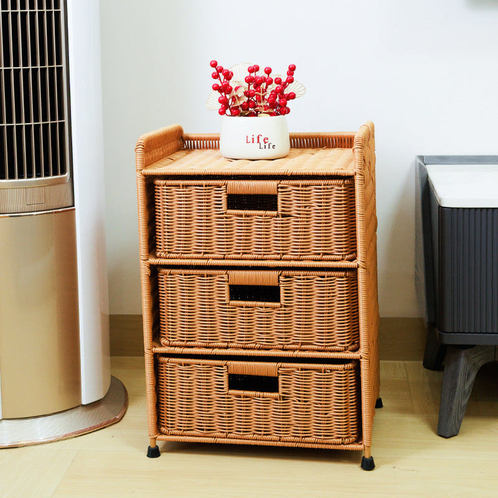 Multi-Drawer Woven Storage Chest