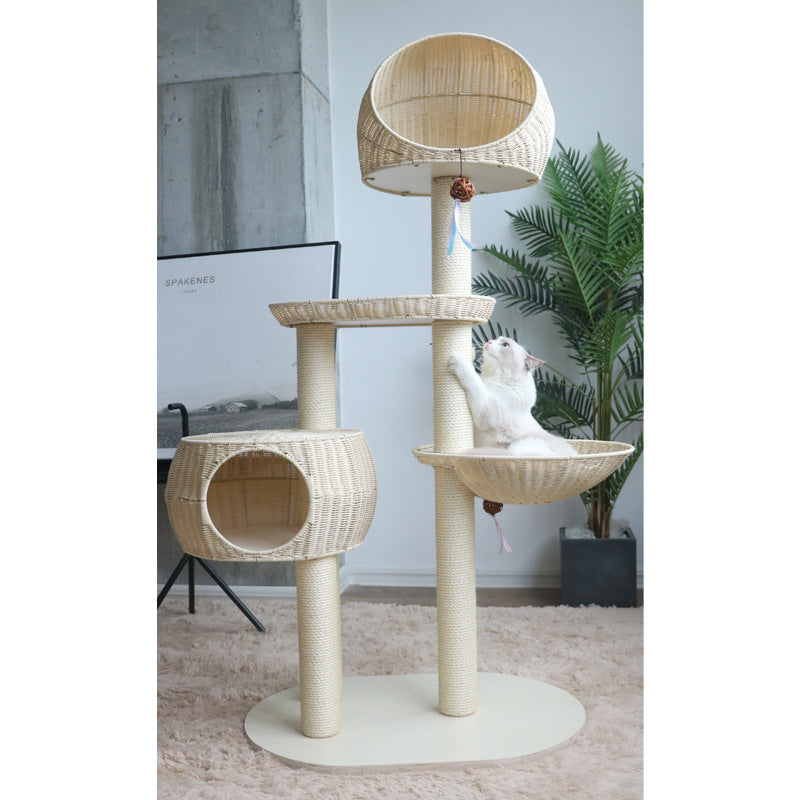 Cat tree made of natural material