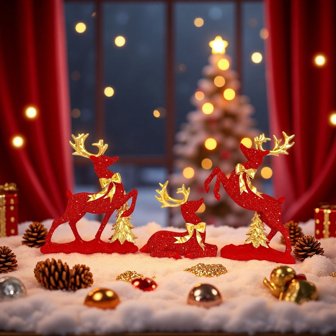 Luxurious Reindeer Sculpture