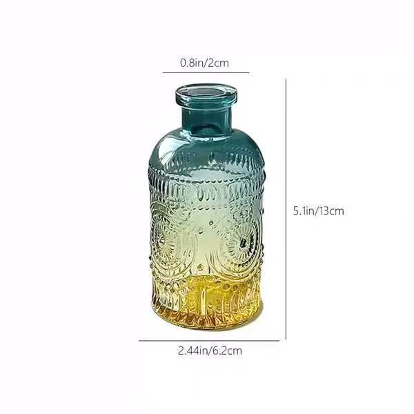 Decorative Ribbed Glass Vase