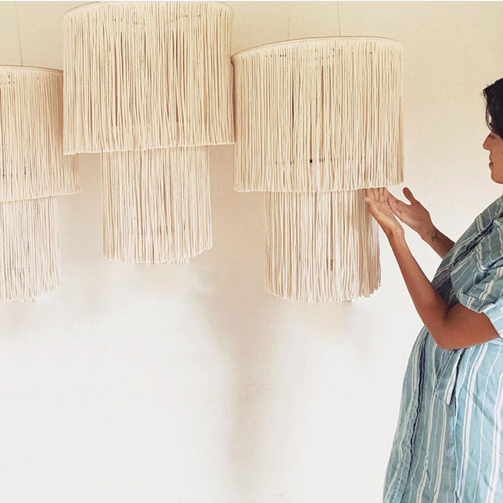 Modern Macramé Pendant Lamp