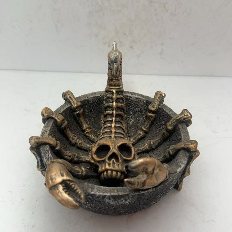 Decorative bowl figure with skeleton design