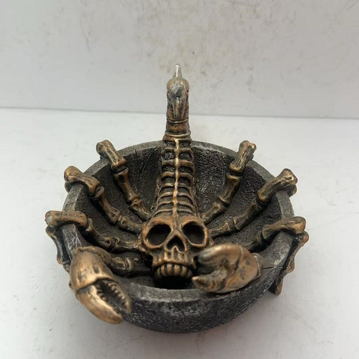 Decorative bowl figure with skeleton design