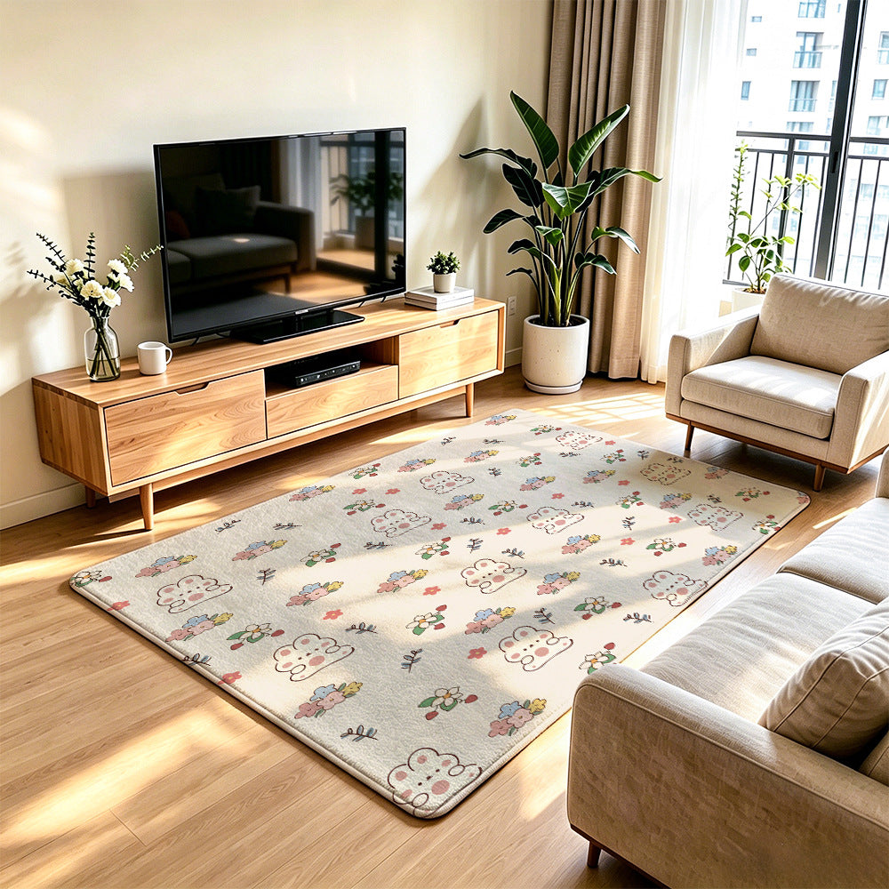 Soft Floral Decorative Area Rug
