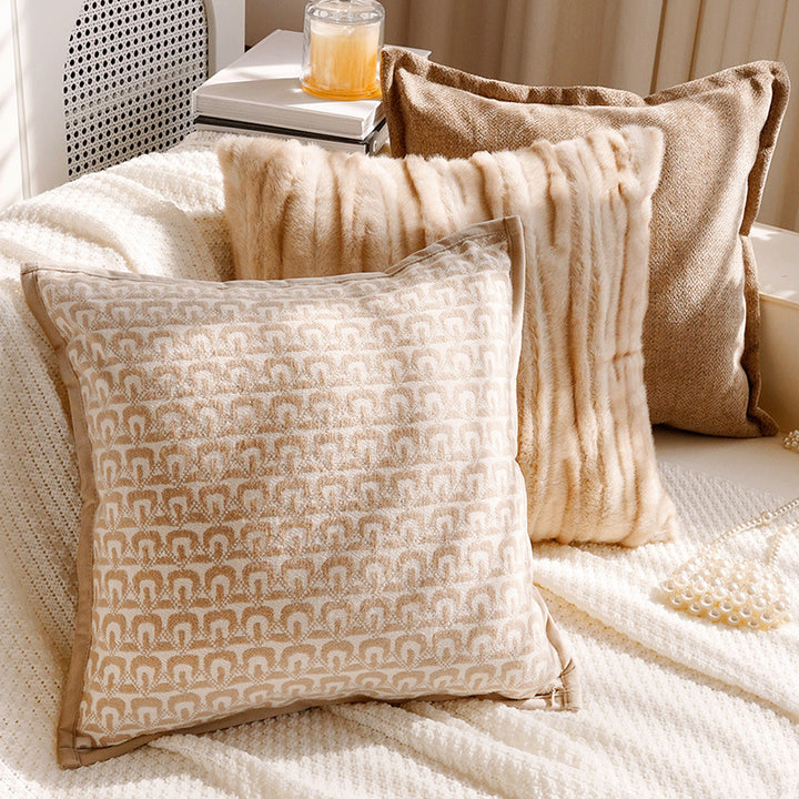Decorative Throw Pillow with Textured Finish for Living Room