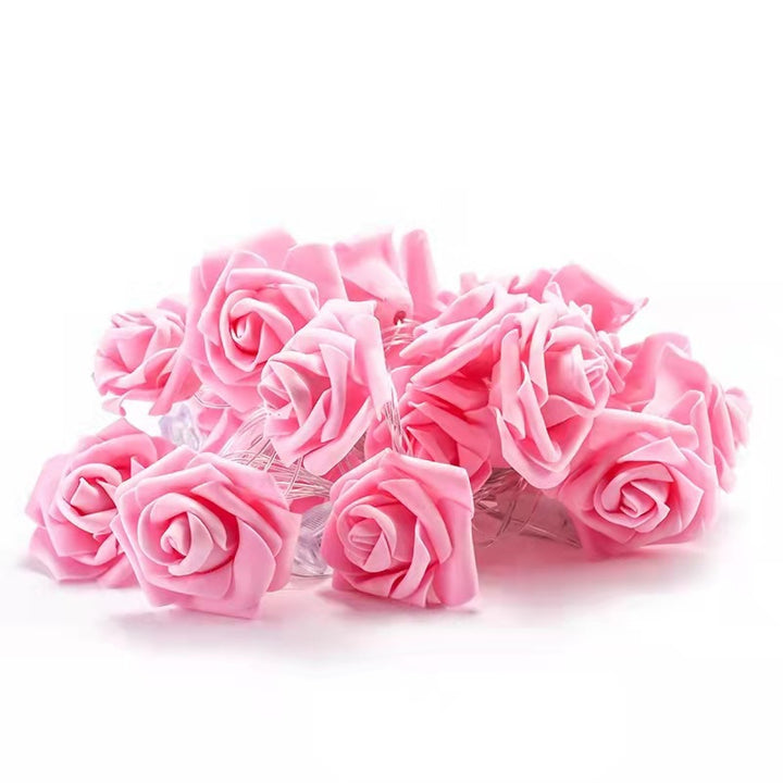 Rose-shaped LED string lights Romantic flower garland
