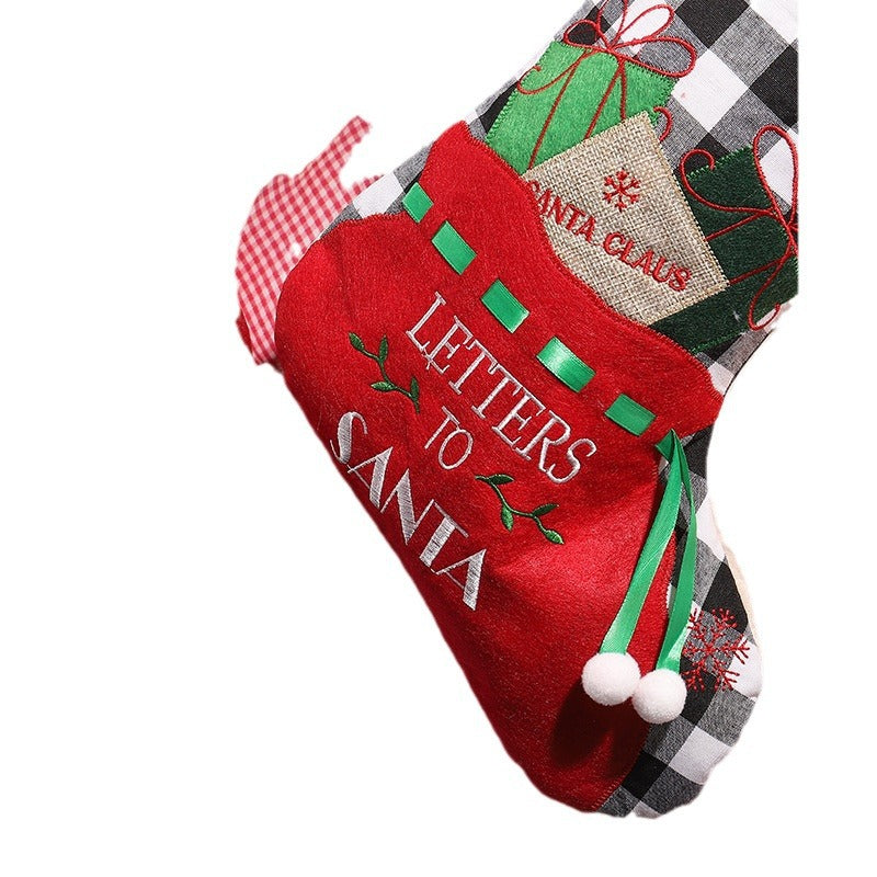 Festive Christmas stocking with classic motifs