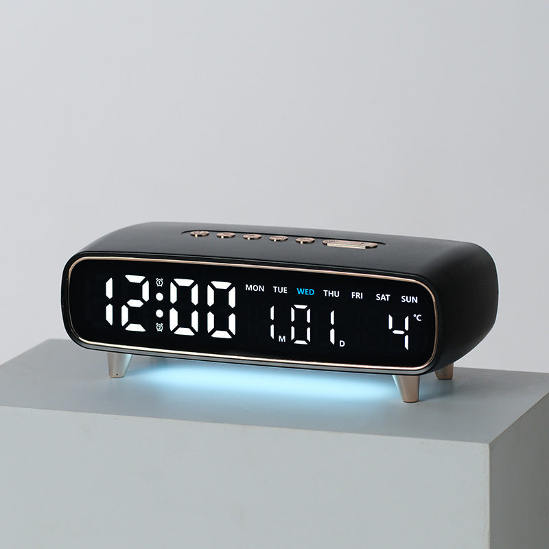 Digital weather alarm clock with intelligent display and temperature function