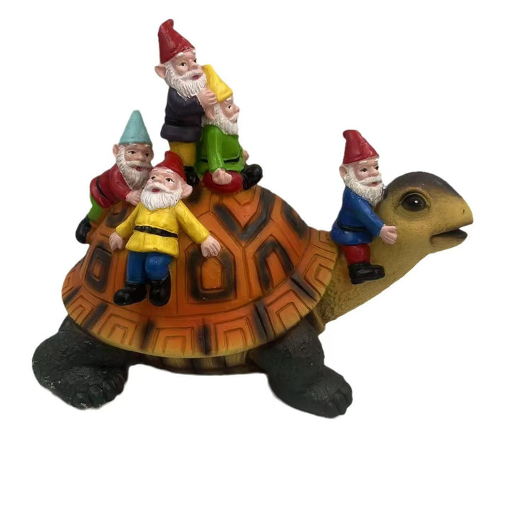 Garden Gnome Turtle Figurine