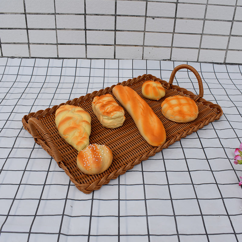 Handcrafted Woven Serving Tray Set