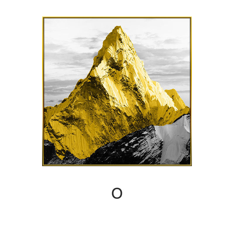 Framed Abstract Mountain Artwork