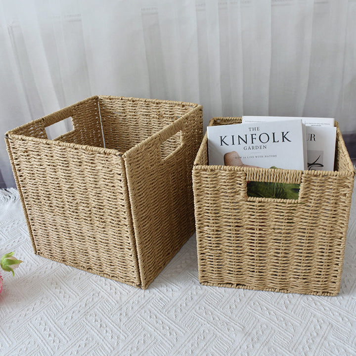 Rustic Woven Storage Bin