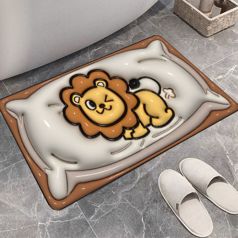 Cute Cartoon Cat Shape Bath Mat