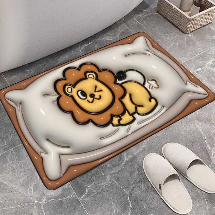 Cute Cartoon Cat Shape Bath Mat