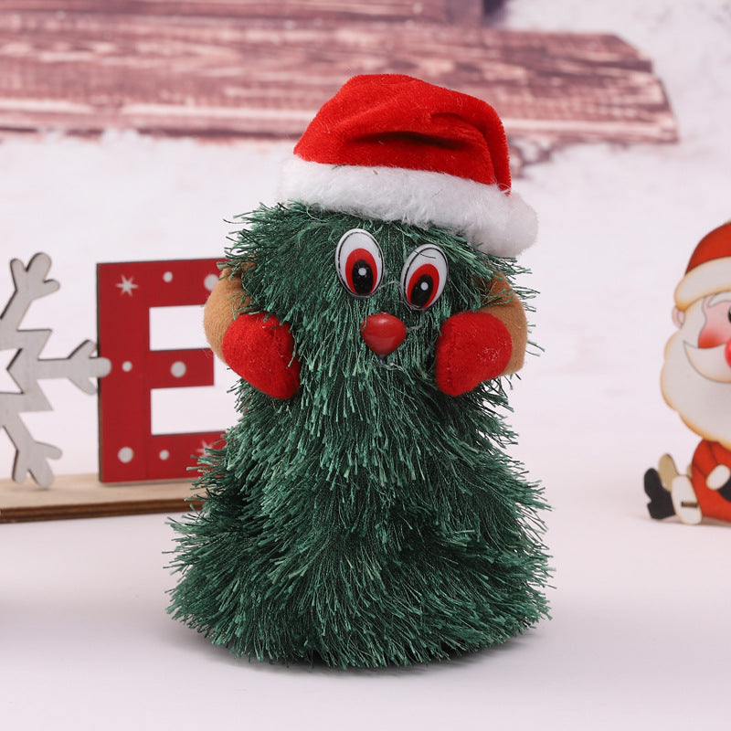 Cute Christmas tree figure with hat