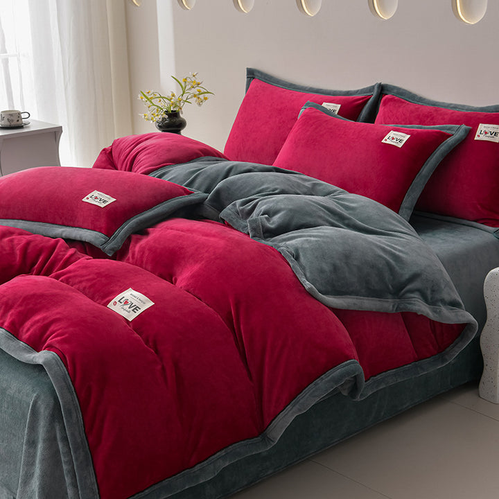 Plush Velvet Comforter Set