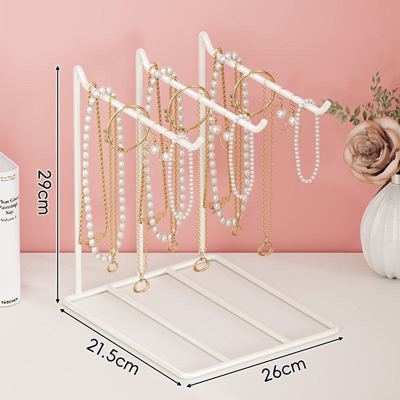 Metal T-Bar Jewelry Display Stand Pair