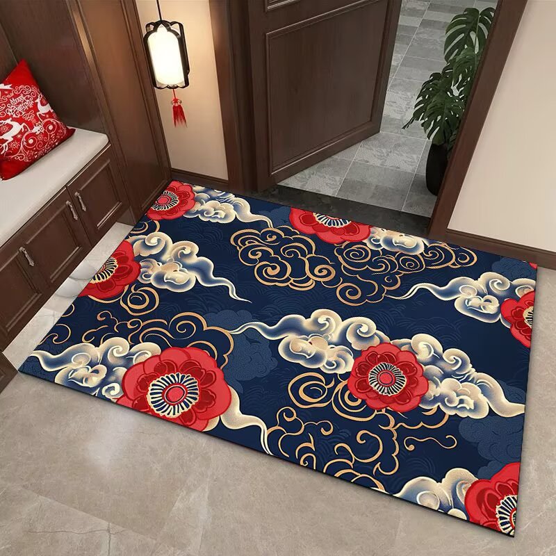 Elegant Cloud Motif Area Mat