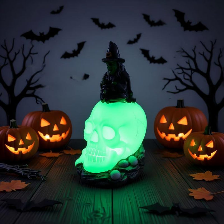 Creepy Witch Head Statue