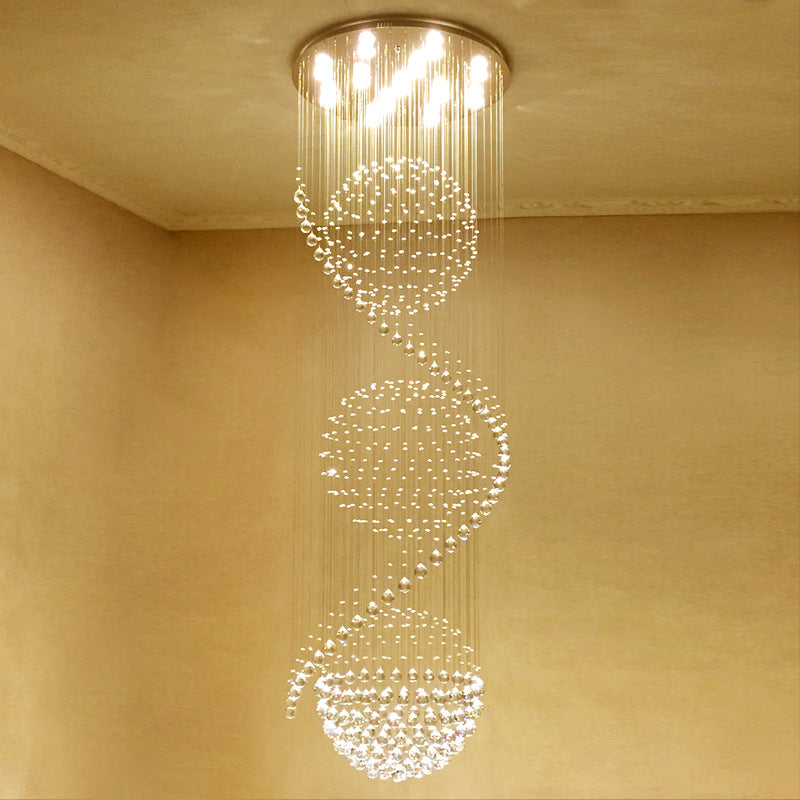 Spiral Crystal Pendant Lamp