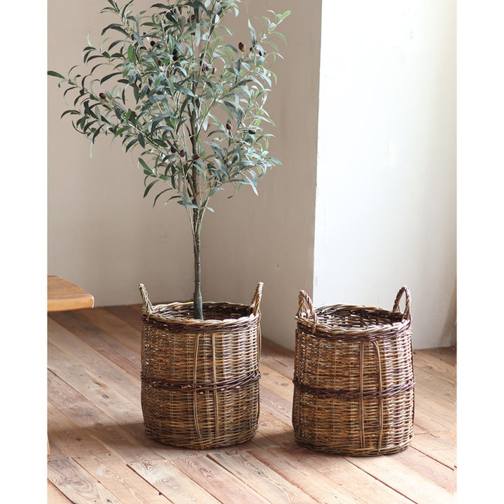 Rustic storage basket
