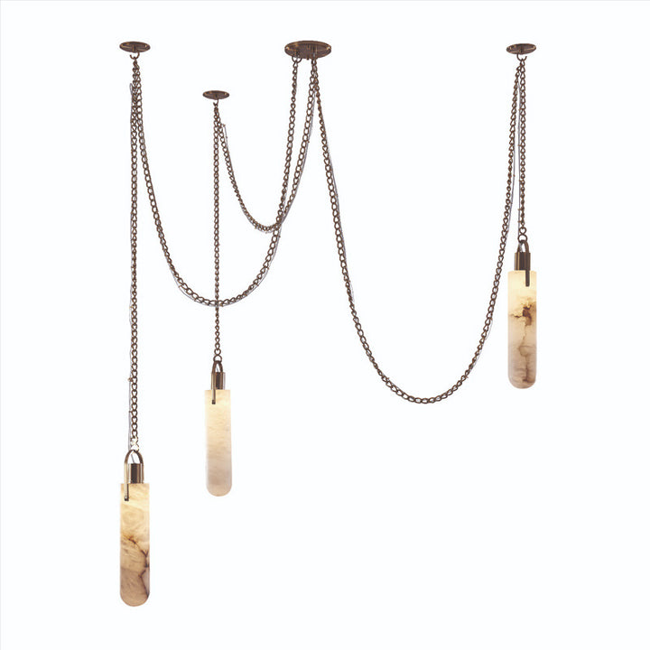 Modern pendant light made of alabaster