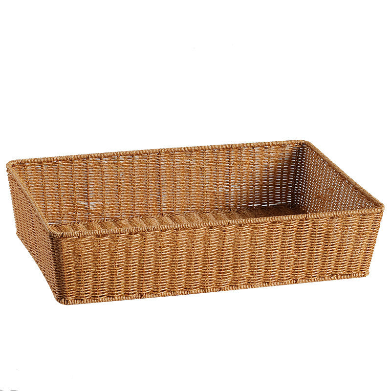 Elegant Handmade Rectangular Woven Storage Basket