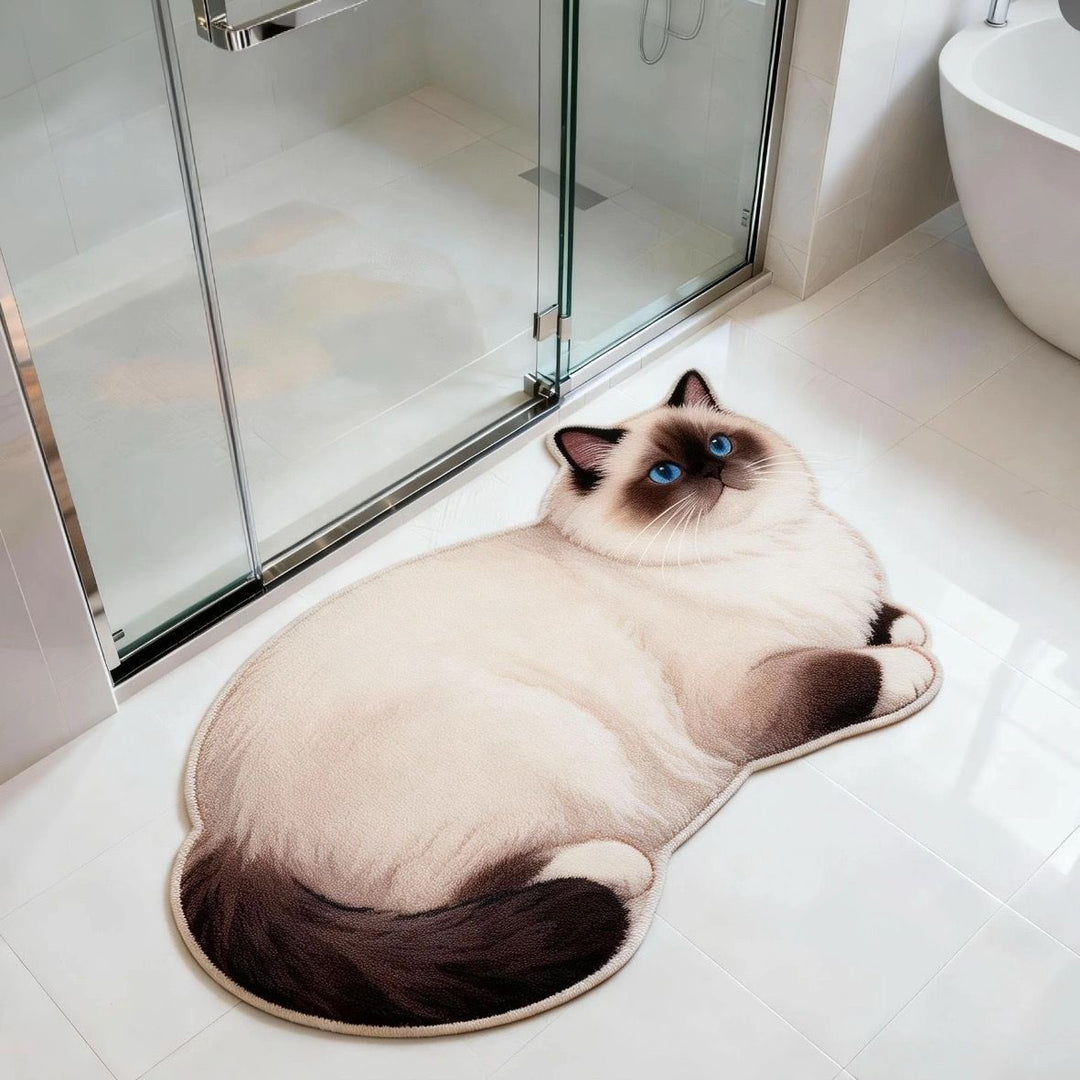 Cat-Shaped Bath Mat