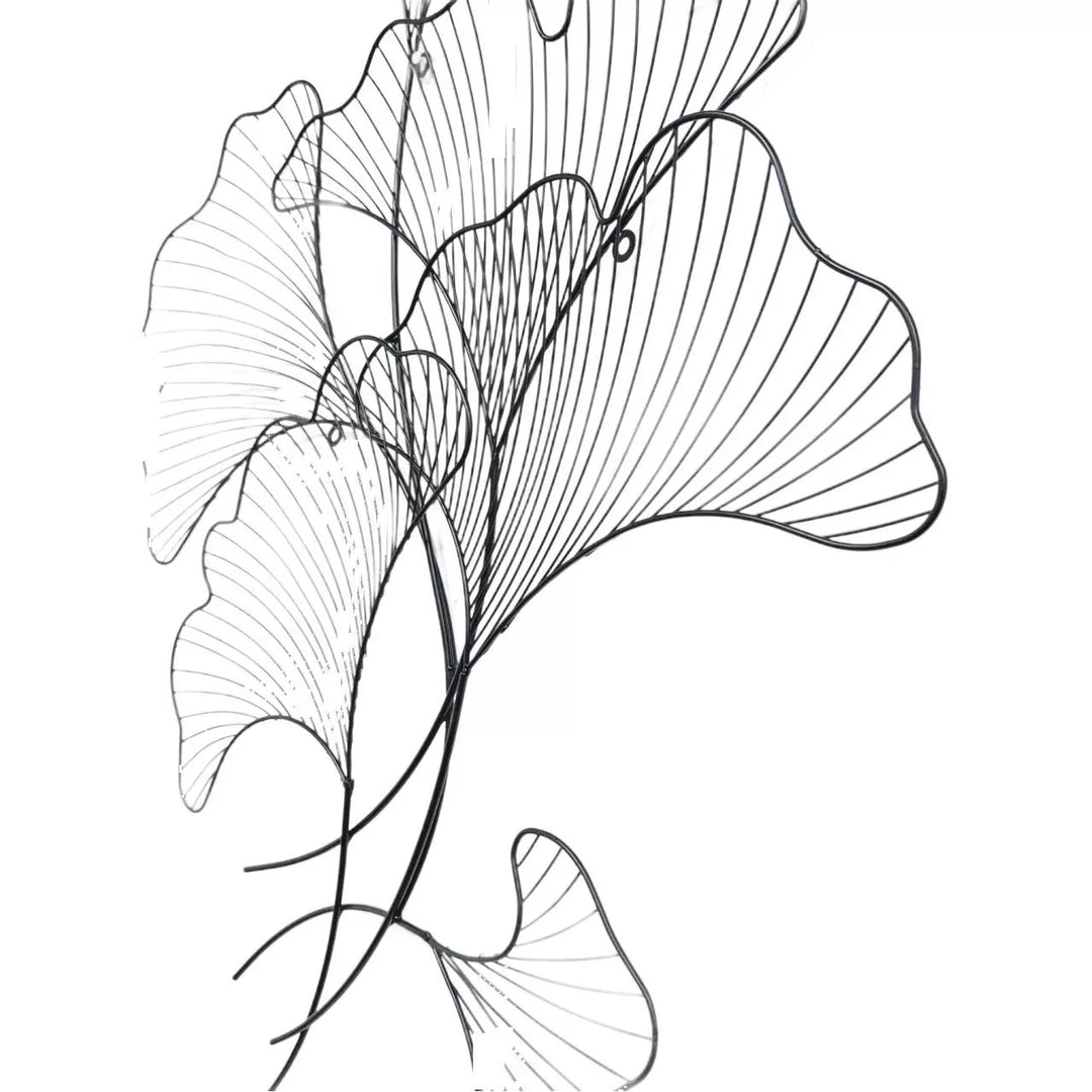Elegant Ginkgo Leaf Metal Wall Sculpture