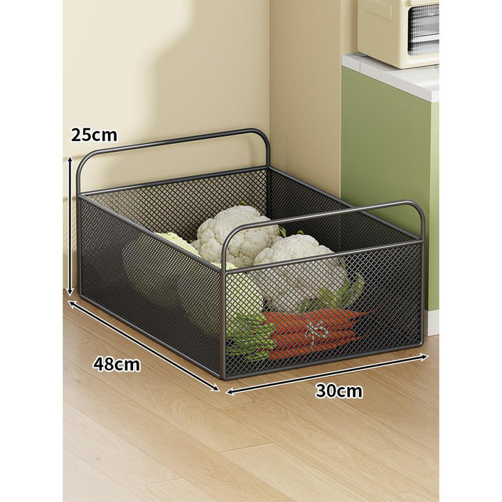 Mobile Mesh Storage Basket with Handle and Locking Casters