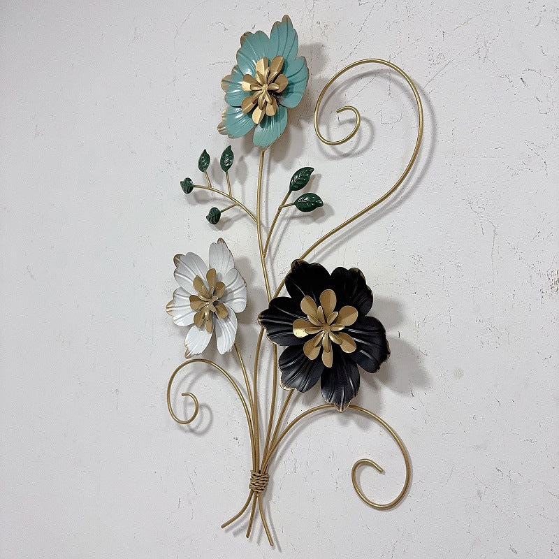 3D Floral Metal Wall Art