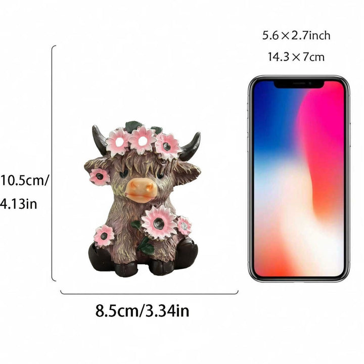 Whimsical Cow Decorative Phone Stand