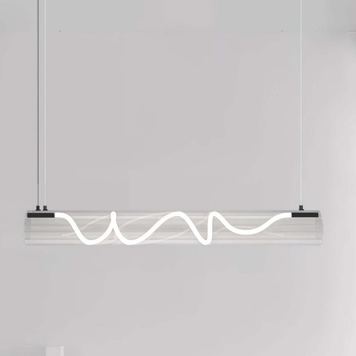 Curved LED pendant light
