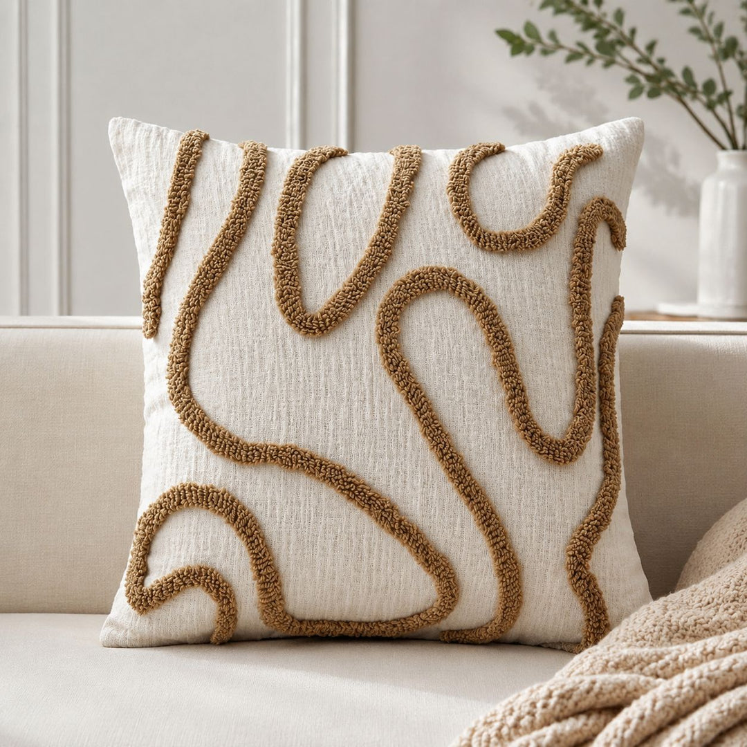 Textured Abstract Design Throw Pillow