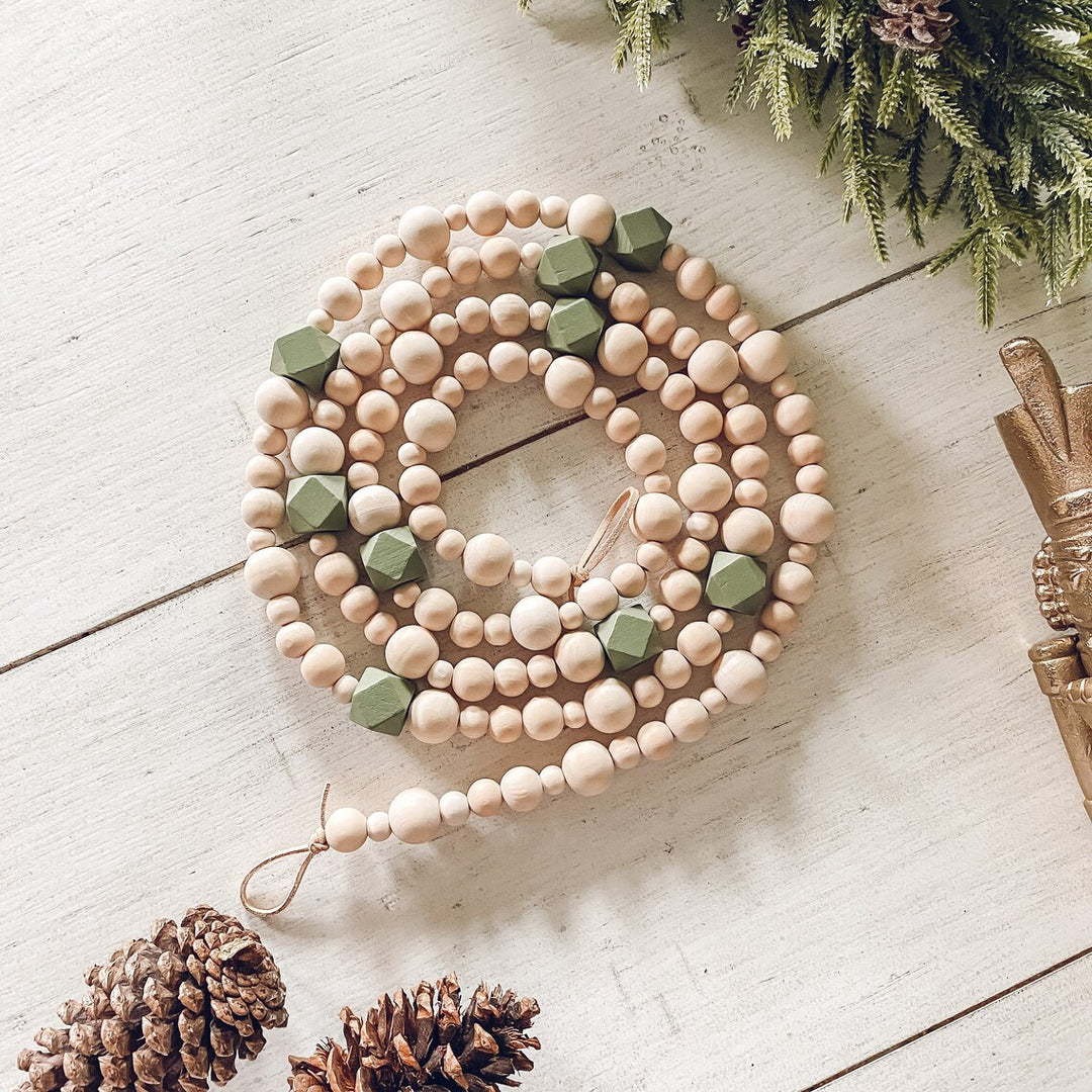 Decorative Wooden Bead Garland