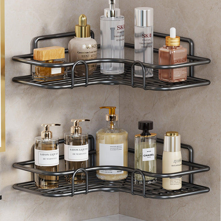 Wall-Mounted Corner Rustproof Bathroom Shelf Organizer