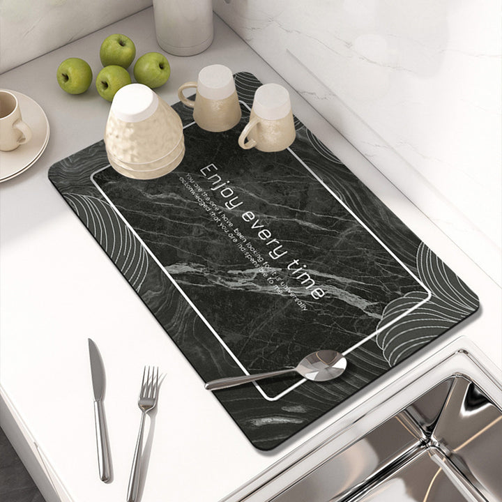 Marble-Inspired Table Mat