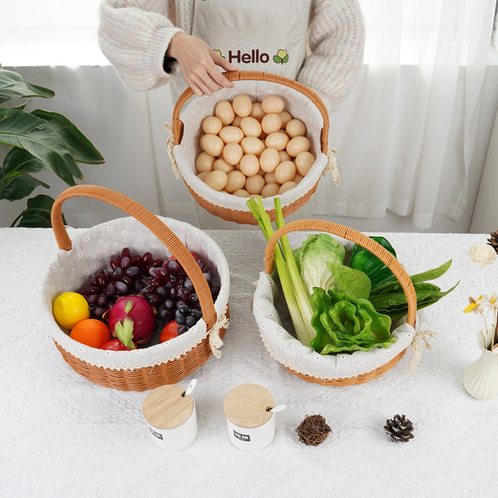 Decorative Round Woven Basket