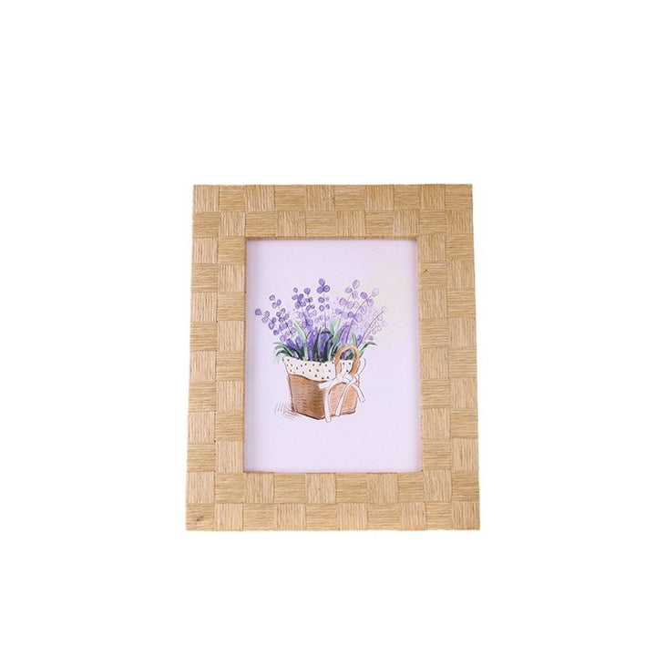 Artful Picture Frame Made of Natural Rattan
