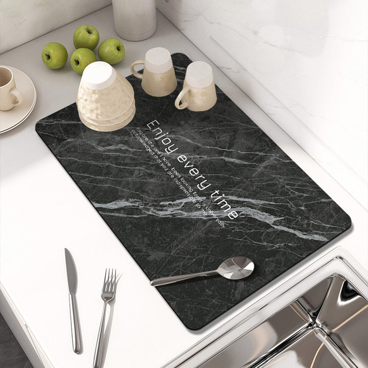Marble-Inspired Table Mat